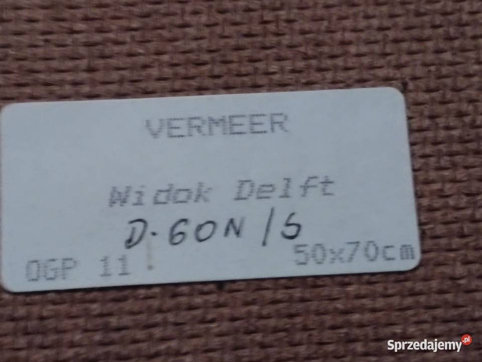 Obraz Delft Vermeer rama dąb naturalny Bydgoszcz