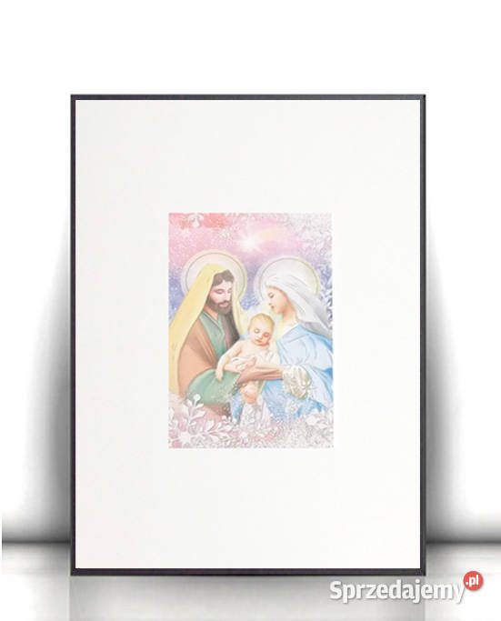 pastelowy obrazek z Świętą Rodziną Święta Olsztyn sprzedam