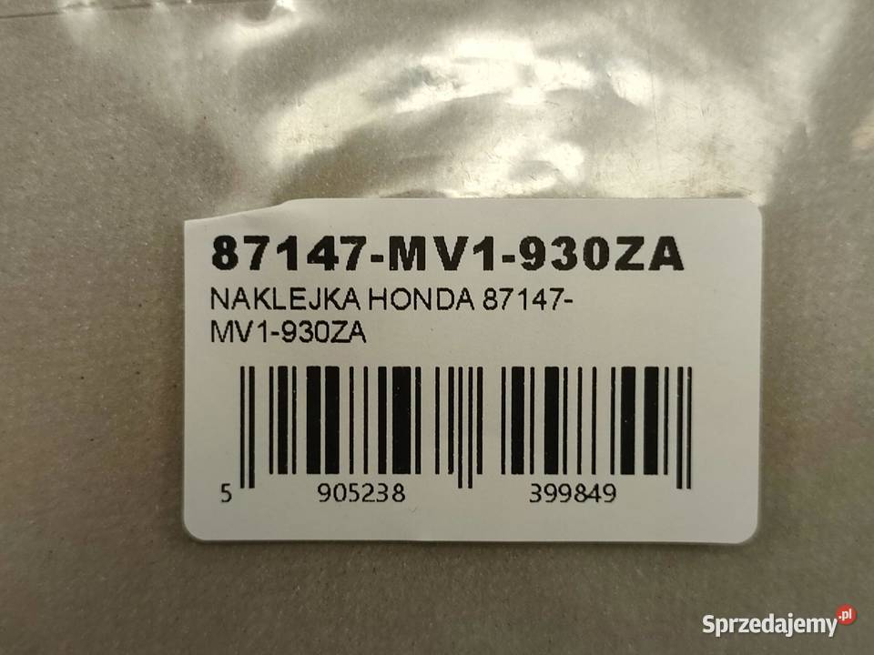 NAKLEJKA PRAWY BOCZEK HONDA AFRICA TWIN 750 1992 lubelskie