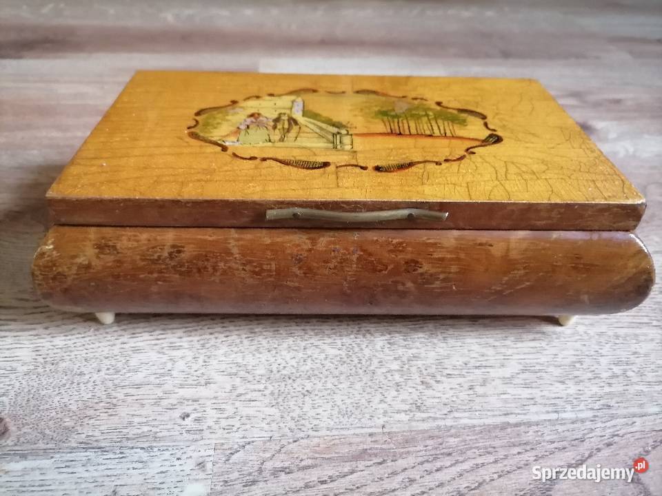 Stara szkatułka z pozytywką Szwajcaria z lat 30 Antyki sprzedam