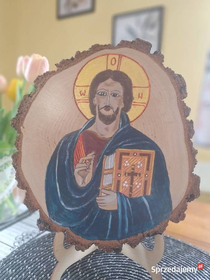 Obraz malowany ręcznie na plastrze brzozy Strzyżów