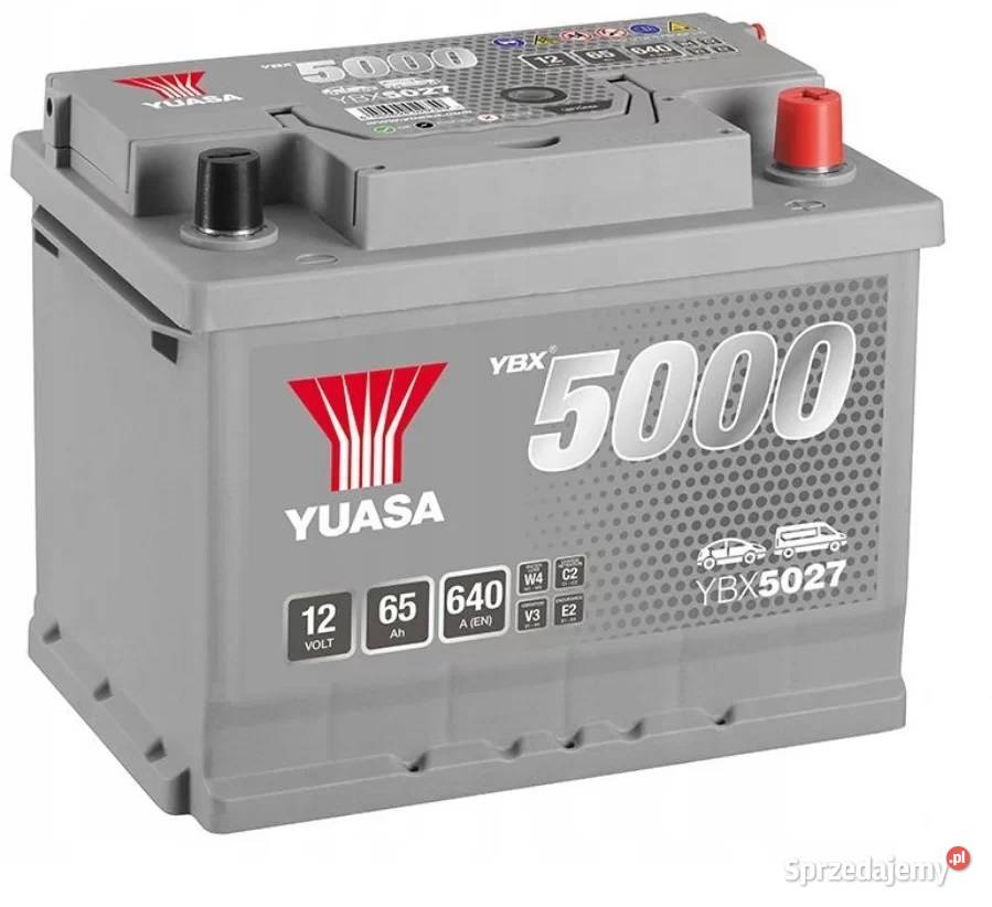 Akumulator Yuasa Silver 12V 65Ah 640A Prawy Plus pomorskie