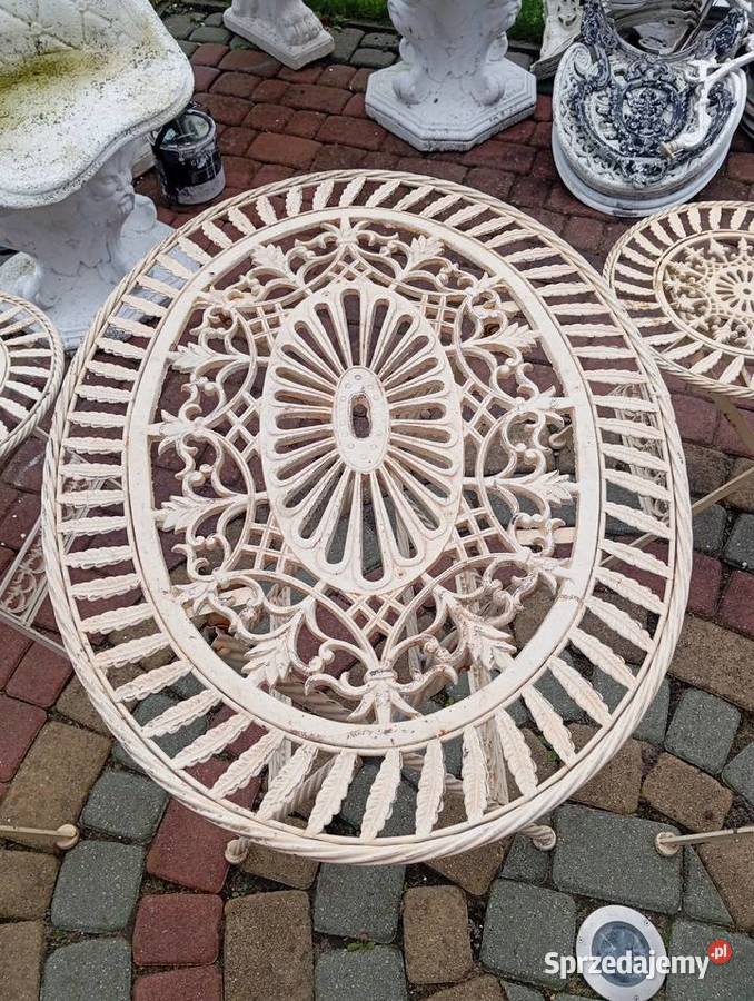 Komplet metalowych mebli ogrodowych warmińsko-mazurskie Podławki