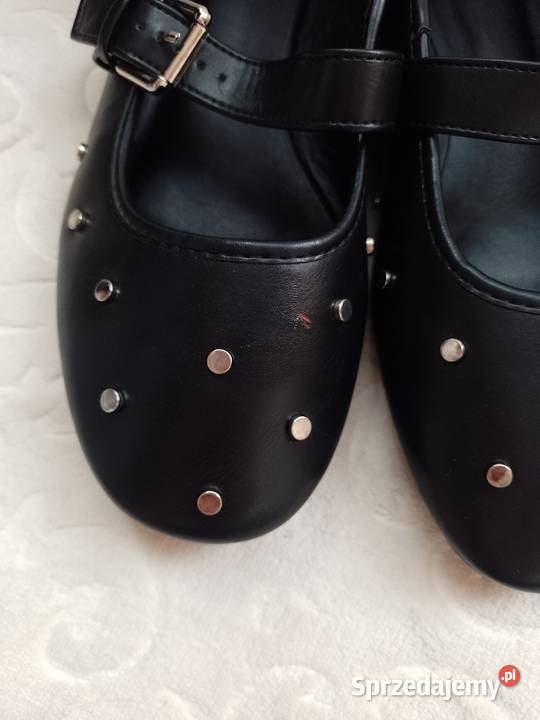 42 ASOS Design Czarne bogato zdobione baleriny z