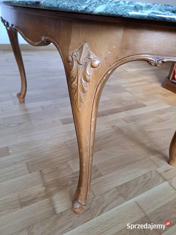 Stolik ława styl ludwikowski marmurowy blat Stoliki kawowe i ławy Żywiec