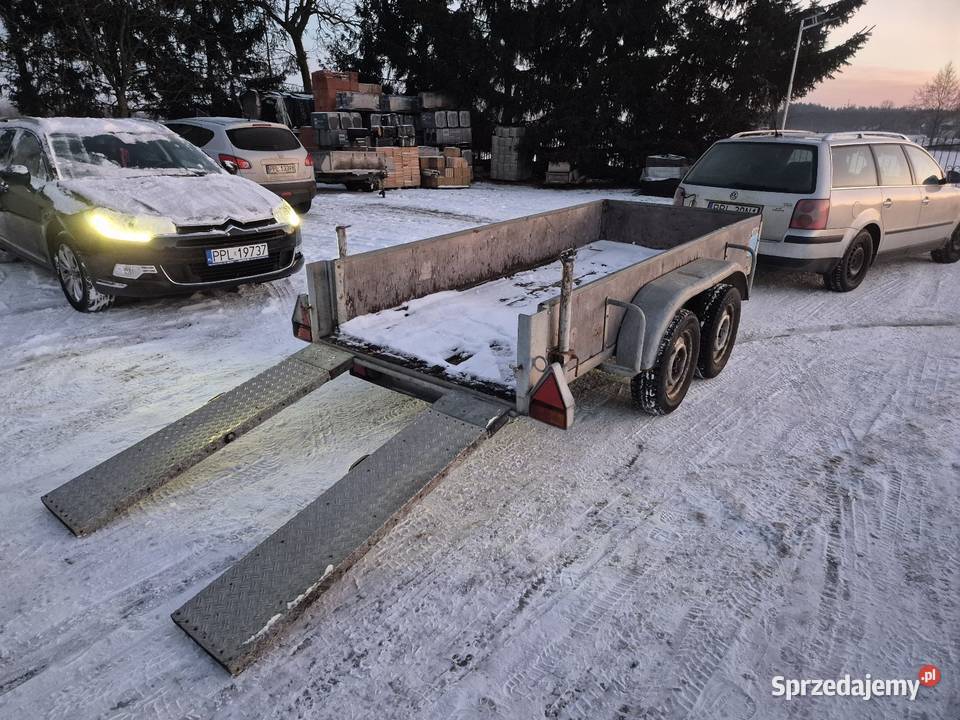 Przyczepka laweta do minikoparki 32x126 Barthau wielkopolskie Stara Kaźmierka