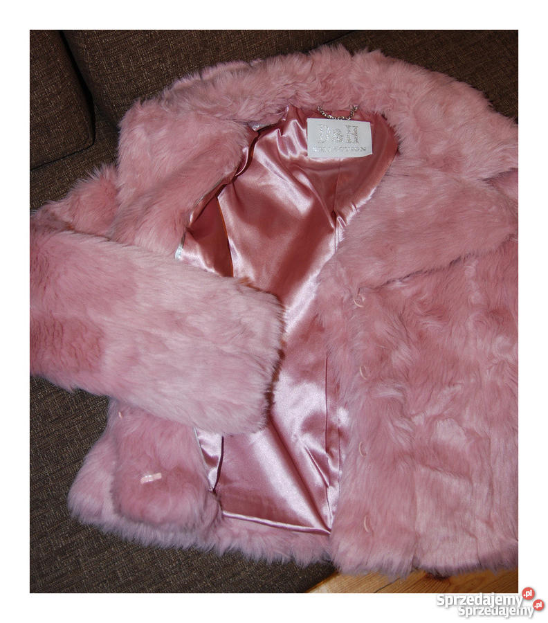 Prześliczne różowe futerko 34 xs różowy zachodniopomorskie Wałcz