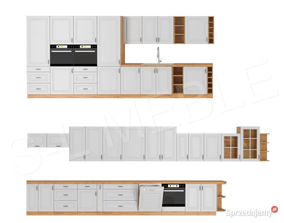 Meble szafki kuchenne STILO BIAŁY MAT FREZOWANY
