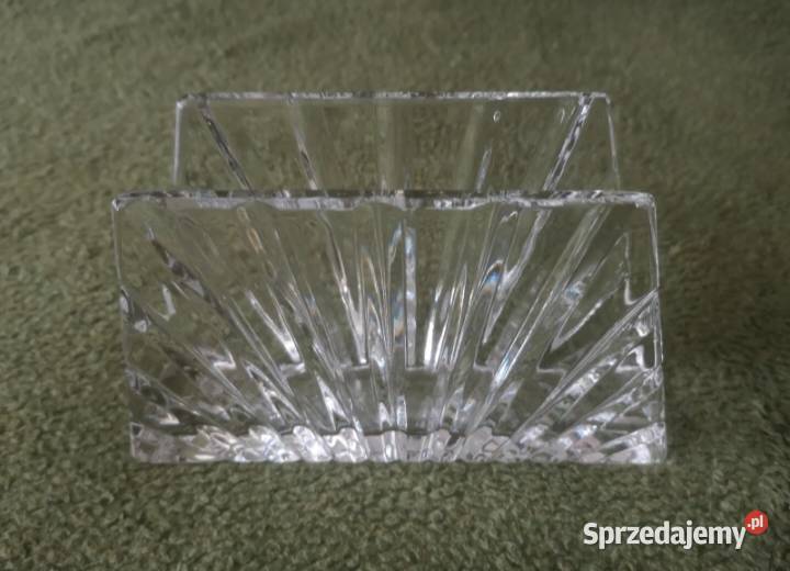 Masywny serwetnik kryształowy American Cut Katowice