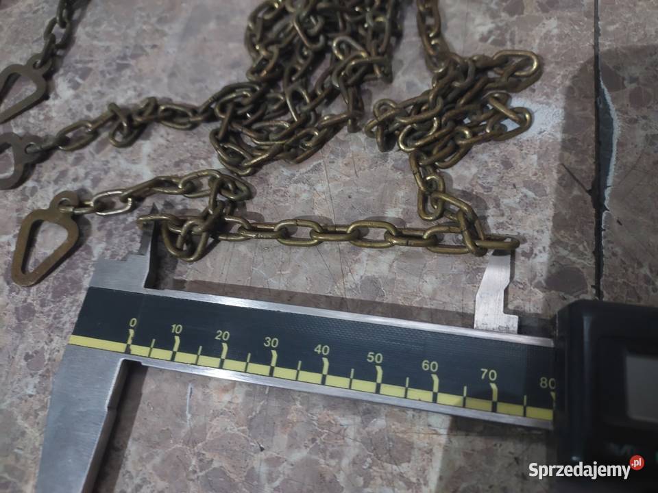 727 Łańcuchy łańcuszki starego zegara mosiądz Tczew sprzedam
