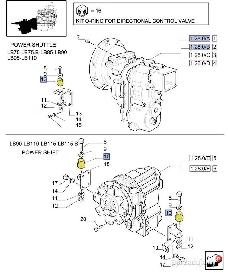 Poduszka silnika Holland 85804733 ORYGINAŁ CNH