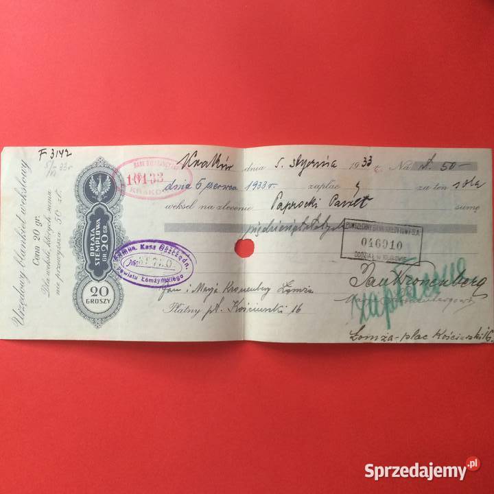 1507 Weksel Wystawiont W Krakowie 4 Antyki, Sztuka, Kolekcje Szczecin