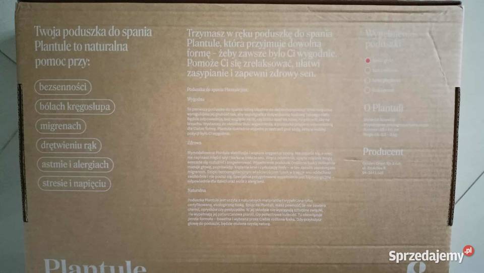 Poduszka Plantule Pillows 60x45 łuska gryki śląskie Łodygowice