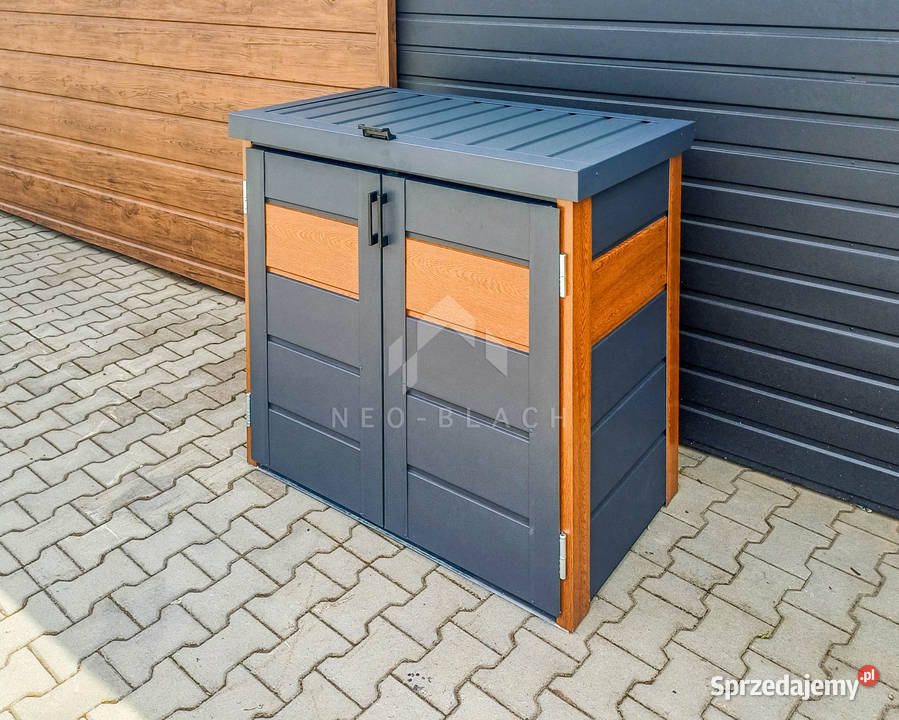 Zabudowa koszy na śmieci wiata obudowa Czersk