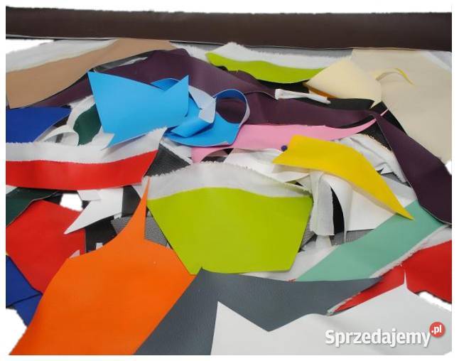 Ścinki z ekoskóry skaj tapicerski skrawki Łętownia