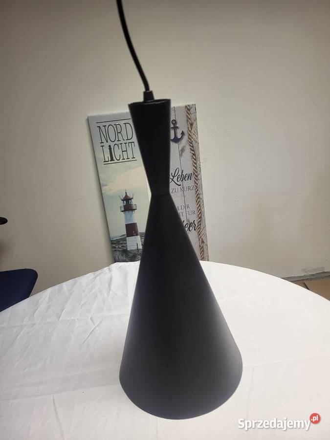 Designerska lampa wisząca Loft Czarny Stożek Zakliczyn sprzedam