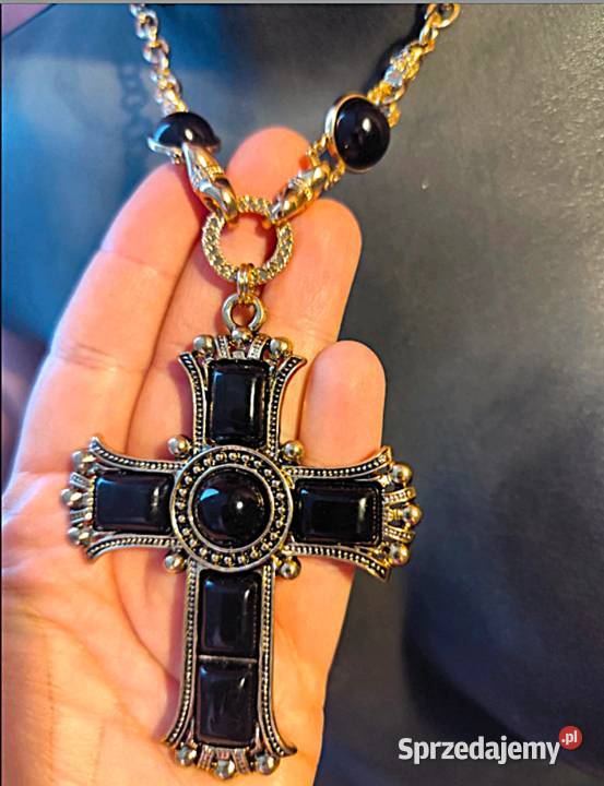 Złoty 14k Naszyjnik Krzyżyk Wisiorek Zawieszka z sprzedam