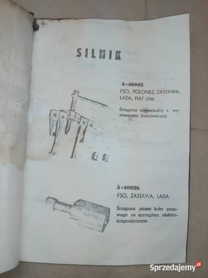 FSO Polonez Katalog narzędzi specjalistycznych Piaseczno