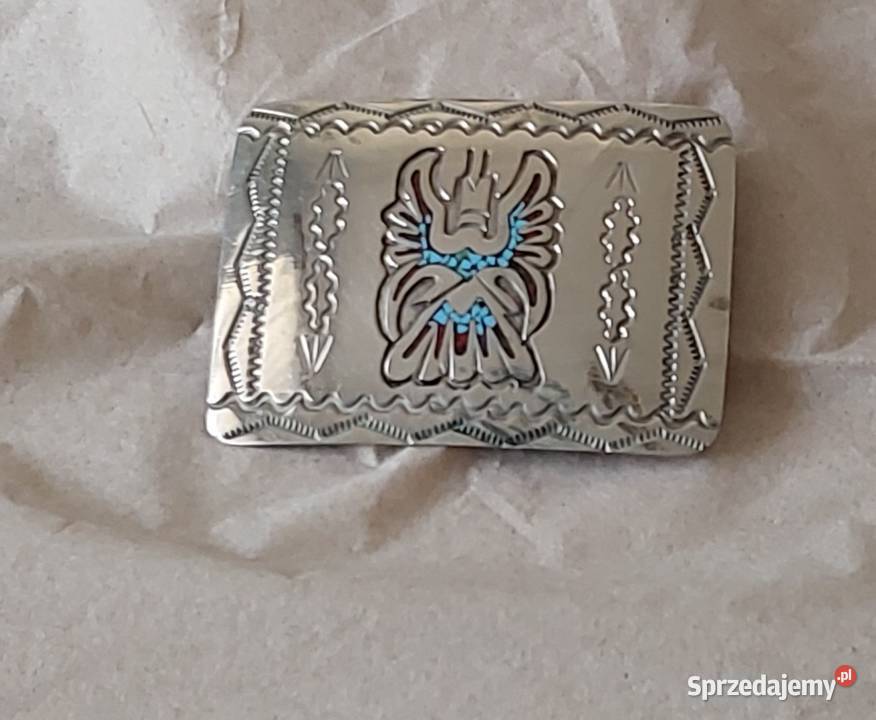 Klamra Navajo srebrna ręcznie robiona WCBNative sprzedam