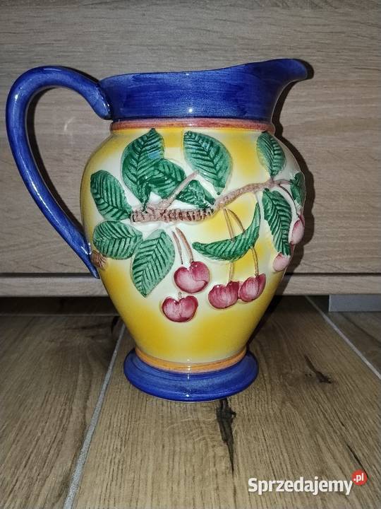 Ceramiczny dzbanek na kompot w wiśnie Nowa Karczma