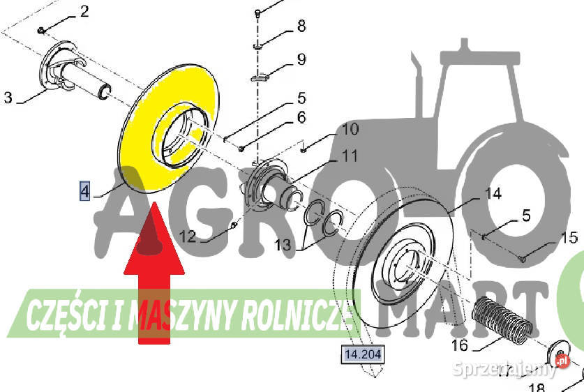 84334199 TARCZA WARIATORA CX GÓRNA CNH Wichrów