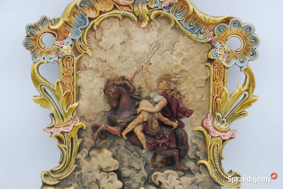 Relief majolika RM Krause Świdnica Śląsk 1910 Poznań