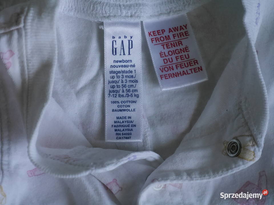 GAP fajna piżamka pajacyk 56 62 dziewczynka dolnośląskie Wrocław sprzedam