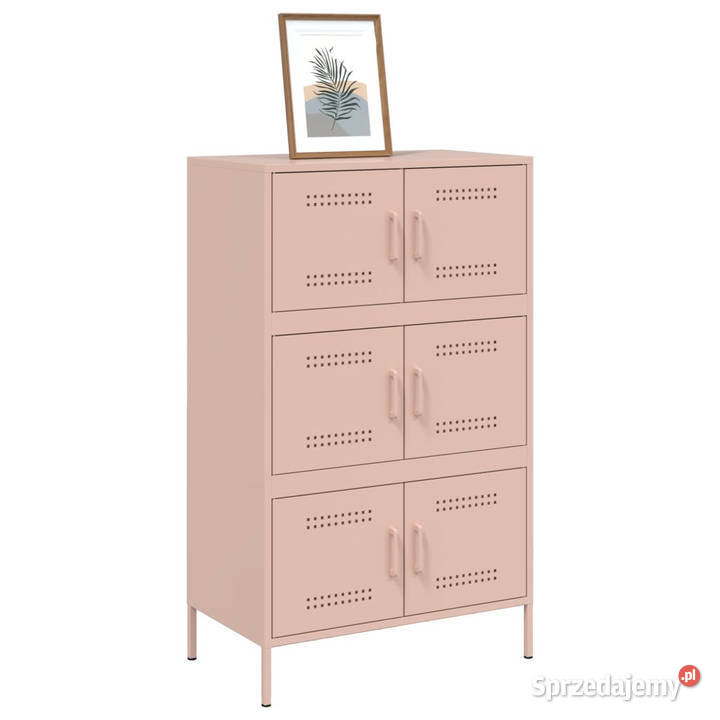 Szafka różowa 68x39x113 stal WM842959
