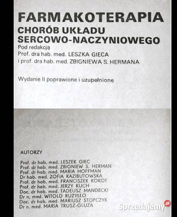 Farmakoterapia chorób układu sercowo