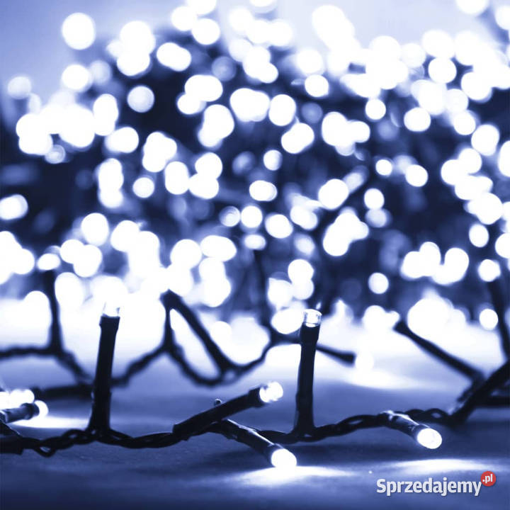 Lampki LED 2000 diod gęsto umieszczone zimna mazowieckie