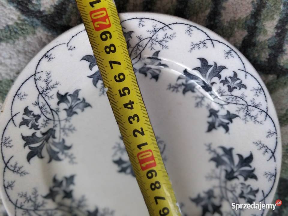 Porcelanowy zabytkowy talerz VilleroyBoch Elbe Gdańsk