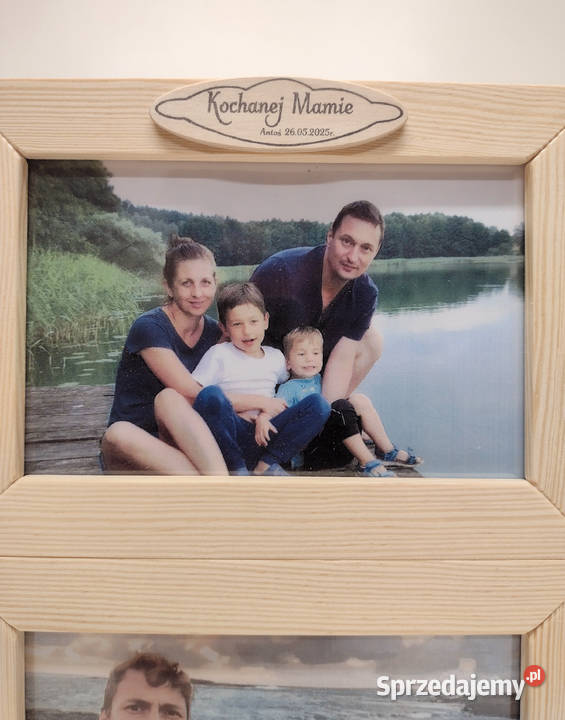 Ramka Na Zdjęcia 10x15 DREWNO Napis i DEDYKACJA Szczecin