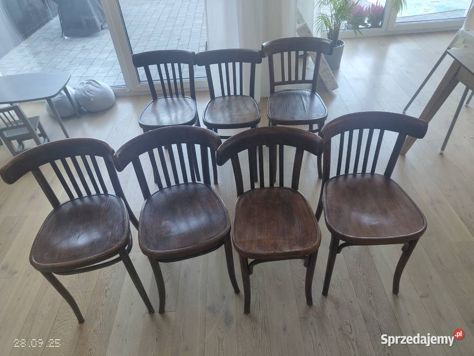 Krzesła thonet 7 sztuk różne modele Krzesła