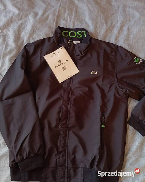 Kurtka jesiennowiosenna Lacoste przeciwwiatrowa czarny Kurtki i płaszcze Białystok sprzedam