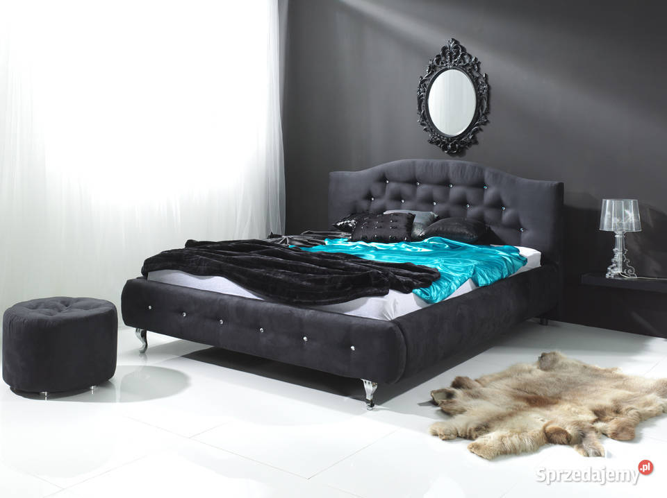 Stylowe łóżko Rococo 160x200 cm z materacem