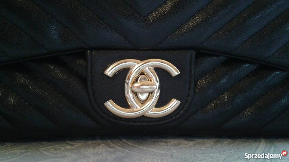 Torebka listonoszka chanelka CHANEL czarna na Wrocław