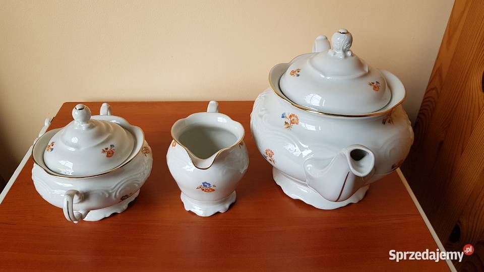 Trio mlecznik cukiernica dzbanek imbryk śląskie