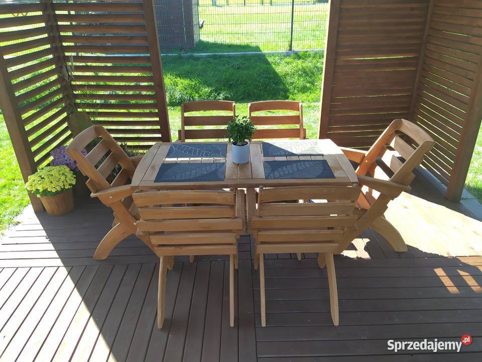 Meble ogrodowe drewniane składane typ X wersja 2 Kalety