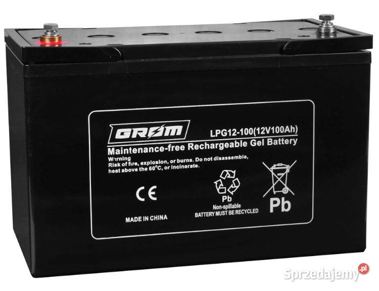 Akumulator żelowy GROM 12V 100Ah LPG12100 Wałbrzych
