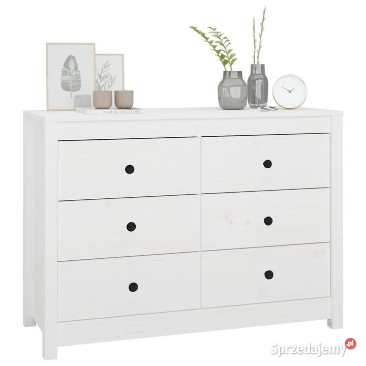 Komoda biały 100x40x72 lite drewno sosnowe Warszawa
