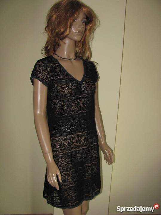 Koronkowa tunika czarna elegancka sexy LENEV Zamość