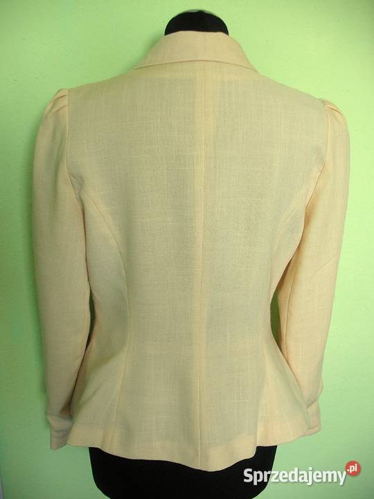 Żakiet marynarka damska 38 M biust 100 żółty/złoty