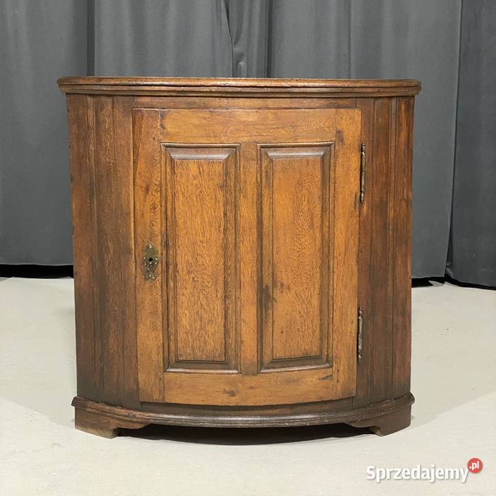 Rustykalna dębowa szafka narożna XIXXX w antyk zachodniopomorskie Budno
