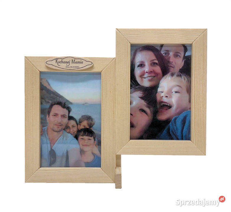 Ramka Na Zdjęcia 10x15 DREWNO Napis DEDYKACJA kujawsko-pomorskie Toruń