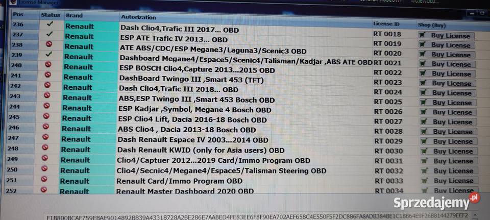 Programator Interfejs SMOK UHDS kabel OBD sprzedam