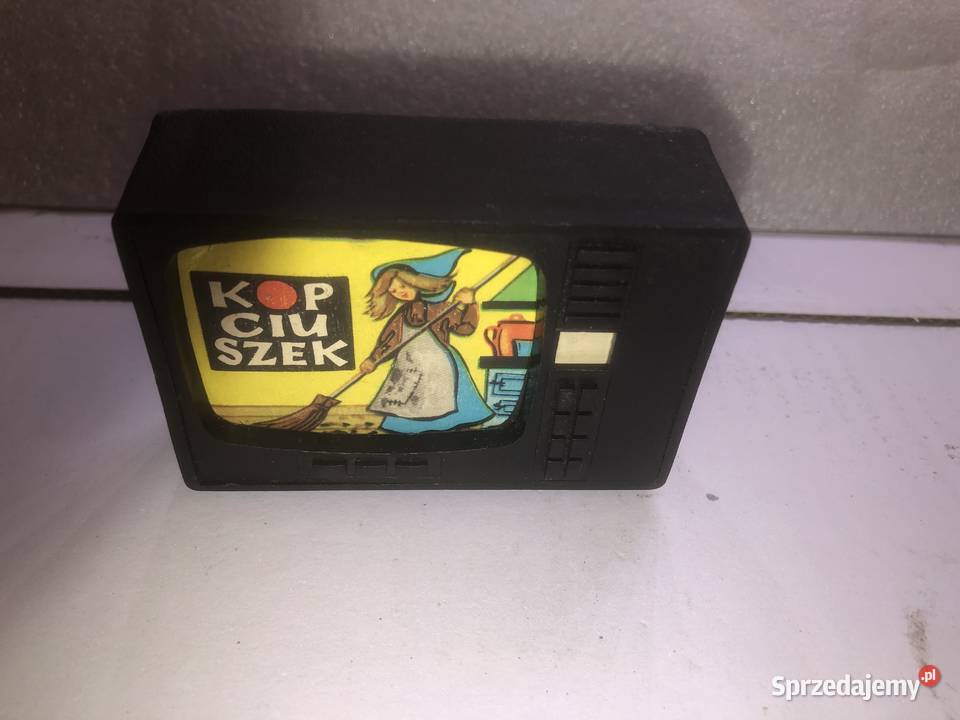 Telewizorek zabawka z przezroczami bajka o śląskie Jaworzno