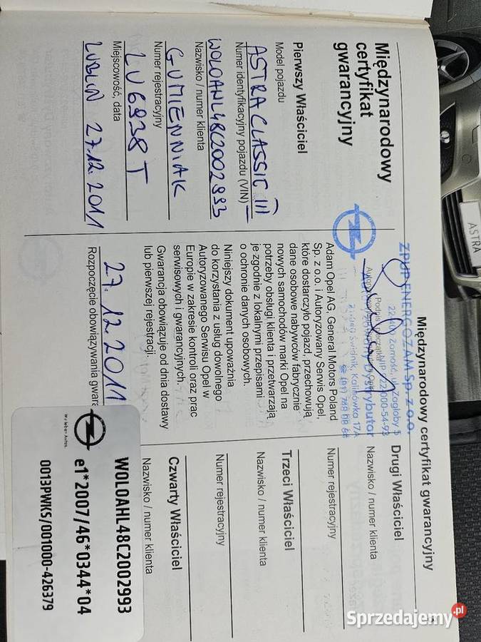 Opel Astra 16 wielofunkcyjna kierownica lubelskie Lublin