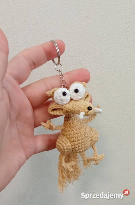 Scrat wykonany na szydełku brelok zawieszka Łask sprzedam