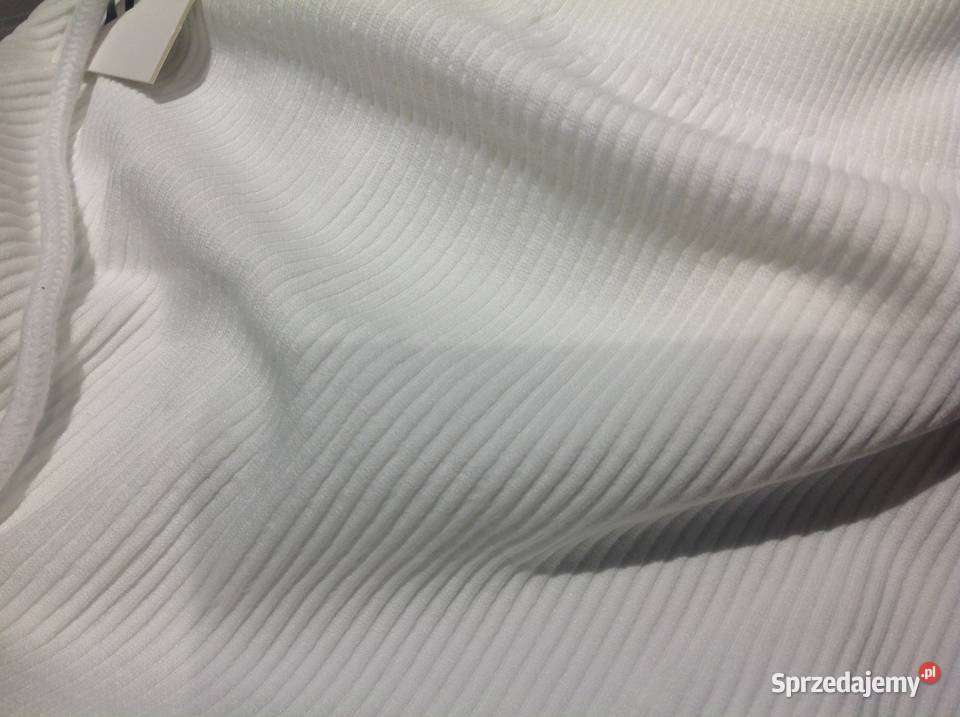 Komplet Biały Damski S Prążek NOWY