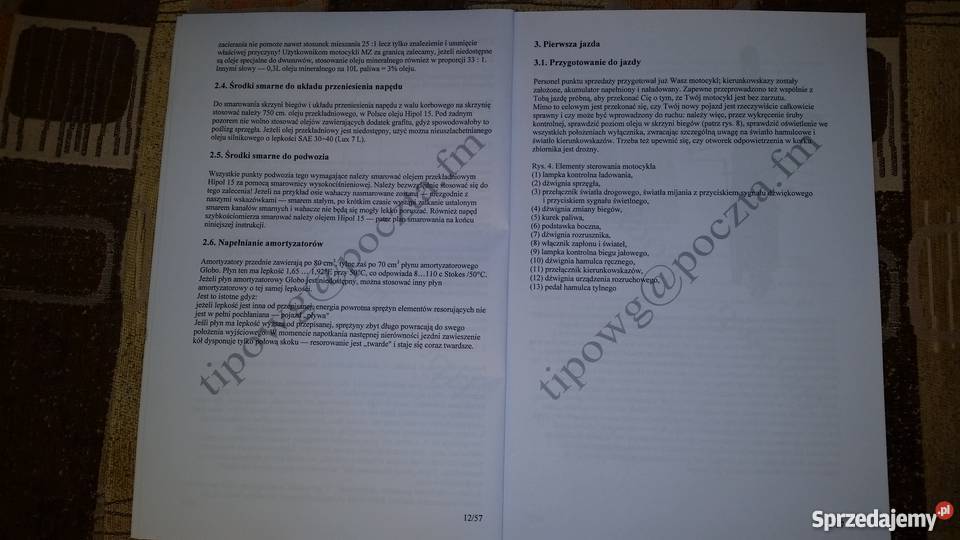 Instrukcja obsługi MZ TROPHY ES 1752 ES 2502 Garwolin sprzedam